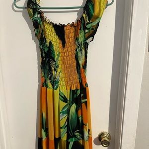 Long XL cute summer no strap dress